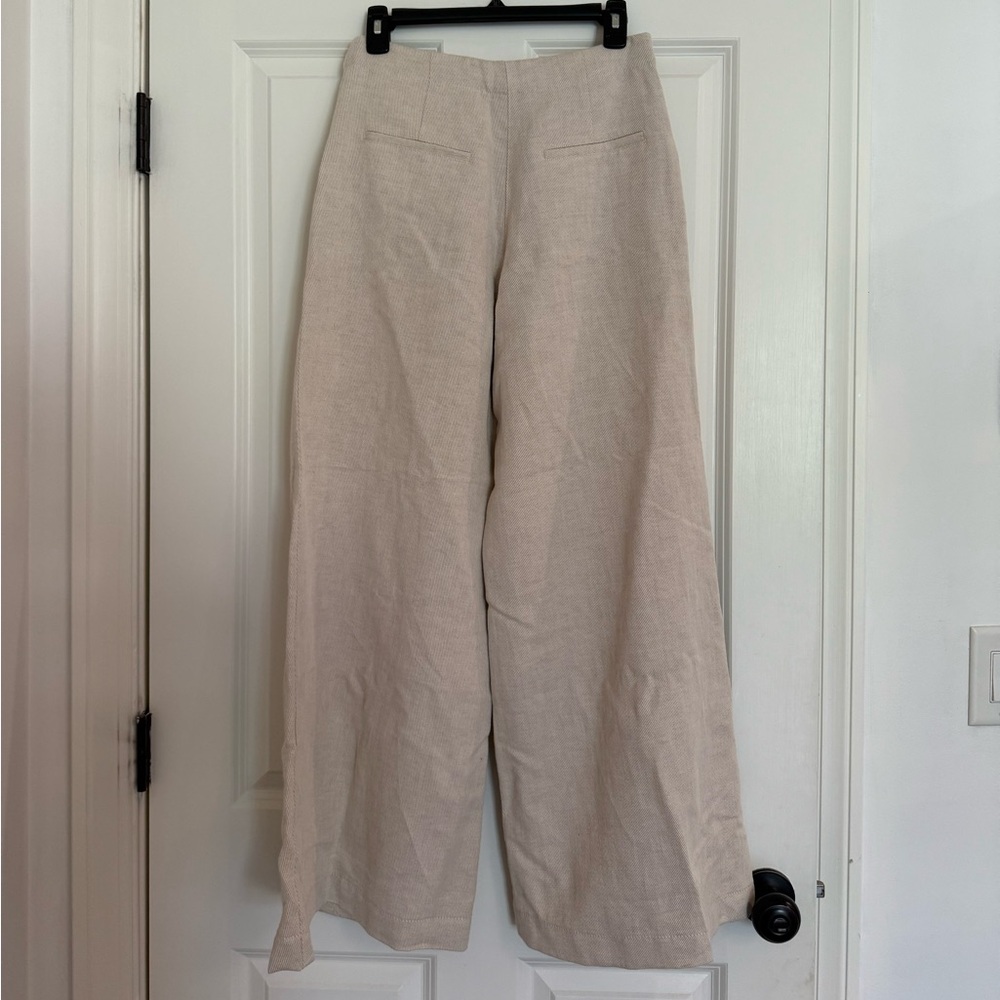 Trish Wescoat Pound Pintucked linen wide leg pants - Picture 2 of 3